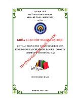 Công tác kế toán doanh thu và xác định kết quả kinh doanh tại chi nhánh tam kỳ   công ty cổ phần ô tô trường hải 