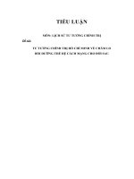 TƯ TƯỞNG CHÍNH TRỊ hồ CHÍ MINH về CHĂM LO