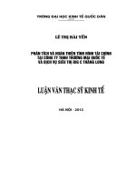 Phân tích và hoàn thiện tình hình tài chính tại Công ty TNHH Thương mại quốc tế và dịch vụ Siêu thị Big C Thăng Long