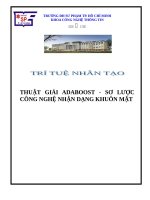 Thuật toán nhận diện ADABOOST  Môn Trí Tuệ Nhân Tạo