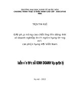 Giải pháp nâng cao chất lượng tín dụng đối với doanh nghiệp lớn tại Ngân hàng Thương mại Cổ Phần Hàng hải Việt Nam