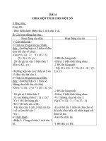 Giáo án Toán 4 chương 2 bài 3: Chia một tích cho một số