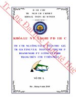 Thực trạng công tác kế toán thuế GTGT và kế toán thuế TNDN tại công ty TNHH trang trí nội thất tiên phát 