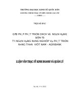 Giải pháp phát triển Dịch vụ Ngân hàng Điện tử tại Ngân hàng Nông nghiệp và Phát triển Nông thôn Việt Nam - Agribank