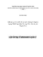 Giải pháp hạn chế rủi ro hoạt động tại Ngân hàng TMCP Sài Gòn Thương Tín – Chi nhánh Thanh Trì