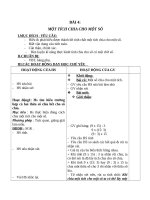 Giáo án Toán 4 chương 2 bài 3: Chia một tích cho một số