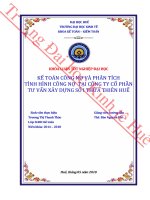 Kế toán công nợ và phân tích tình hình công nợ tại công ty cổ phần tư vấn xây dựng số 1 thừa thiên huế