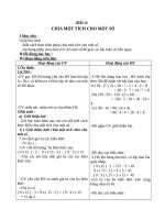 Giáo án Toán 4 chương 2 bài 3: Chia một tích cho một số