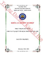 Thưc trạng kế toán cho vay tại quỹ tín dụng nhân dân kỳ anh