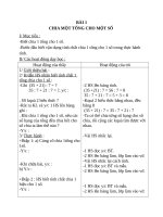 Giáo án Toán 4 chương 2 bài 3: Chia một tổng cho một số