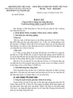 BÁO CÁO Công tác Hội và phong trào nông dân quí I Và phương hướng, nhiệm vụ quí 02 năm 2018