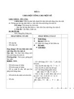 Giáo án Toán 4 chương 2 bài 3: Chia một tổng cho một số