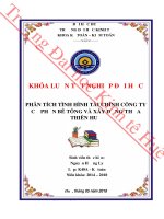 Phân tích tình hình tài chính tại công ty cổ phần bê tông và xây dựng thừa thiên huế