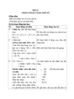 Giáo án Toán 4 chương 2 bài 2: Nhân với số có ba chữ số