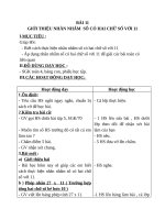 Giáo án Toán 4 chương 2 bài 2: Giới thiệu nhân nhẩm số có hai chữ số với 11