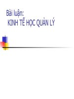 Một doanh nghiệp hoạt động trong môi trường cạnh tranh cao có thể thành công trong việc đạt được và cải thiện các mục tiêu kinh tế của nó nếu nó biết rõ thị trường hoặc cấu trúc ngành và các lực thúc đẩy cạnh tranh, cũng n