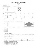 Bài tập toán trắc nghiệm lớp 5 HK1 theo tuần