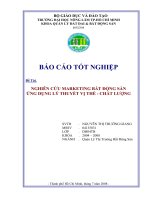 NGHIÊN CỨU MARKETING BẤT ĐỘNG SẢN ỨNG DỤNG LÝ THUYẾT VỊ THẾ  CHẤT LƯỢNG