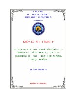 Thực trạng sử dụng vốn ngân sách nhà nước trong đầu tư xây dựng kết cấu hạ tầng giao thông đường bộ ở huyện quảng ninh, tỉnh quảng bình giai đoan 2014  2016 