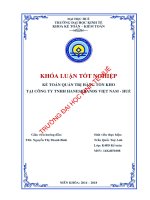 Kế toán quản trị hàng tồn kho tại công ty TNHH hanesbrands việt nam   huế 