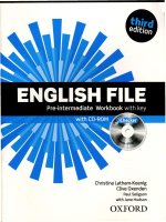 english file pre intermediate workbook 