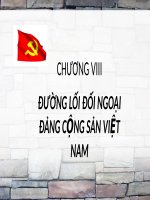 CHƯƠNG VIII: Đường Lối Đối Ngoại Đảng cộng sản việt nam