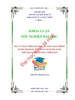 Đầu tư phát triển kết cấu hạ tầng giao thông đường bộ bằng vốn ngân sách nhà nước trên địa bàn tỉnh thừa thiên huế 