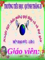 Đạo đức lớp 3 : Chia sẻ vui buồn cùng bạn 