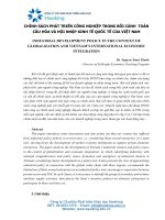 CHÍNH SÁCH PHÁT TRIỂN CÔNG NGHIỆP TRONG BỐI CẢNH TOÀN CẦU HÓA VÀ HỘI NHẬP KINH TẾ QUỐC TẾ CỦA VIỆT NAM
