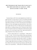 PHÂN TÍCH ĐÁNH GIÁ THỰC TRẠNG CÔNG tác đào tạo và PHÁT TRIỂN NGUỒN NHÂN lực tại ĐẢNG ủy – CHÍNH QUYỀN xã cổ NHUẾ   từ LIÊM – hà nội 