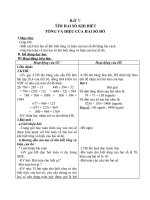 Giáo án Toán 4 chương 2 bài 1: Tìm hai số khi biết tổng và hiệu của hai số đó