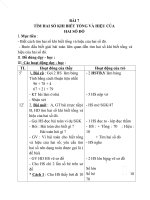 Giáo án Toán 4 chương 2 bài 1: Tìm hai số khi biết tổng và hiệu của hai số đó