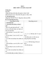 Giáo án Toán 4 chương 2 bài 1: Biểu thức có chứa hai chữ