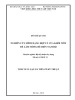Nghiên cứu hình dạng hợp lý của khối nêm để làm móng đê biển nam bộ (tt) 