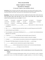 Đề thi tiếng Anh chuyên ngành CNTT (no answers)