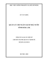 Quản lý chi ngân sách nhà nước tỉnh dak lak (tt) 