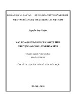 Văn hóa kánh loóng của người thái ở huyện mai châu, tỉnh hòa bình (tt) 