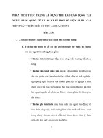 Phân tích thực trạng áp dụng thù lao lao động tại  ngân hàng quốc tế và đề xuất một số biện pháp  cải tiến phát triển chế độ thù lao lao động 