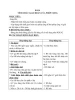 Giáo án Toán 4 chương 2 bài 1: Tính chất giao hoán của phép cộng