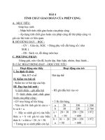 Giáo án Toán 4 chương 2 bài 1: Tính chất giao hoán của phép cộng