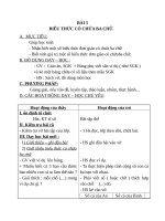 Giáo án Toán 4 chương 2 bài 1: Biểu thức có chứa ba chữ