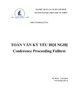 TOÀN VĂN KỶ YẾU HỘI NGHỊ Conference Proceeding Fulltext.