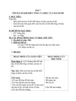 Giáo án Toán 4 chương 2 bài 1: Tìm hai số khi biết tổng và hiệu của hai số đó