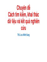 Kỹ năng thu thập nguồn học liệu phục vụ nghiên cứu