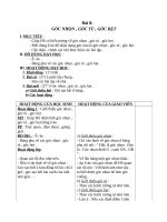 Giáo án Toán 4 chương 2 bài 1: Góc nhọn, góc tù, góc bẹt