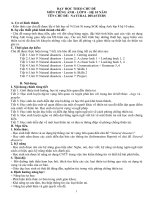 DẠY HỌC THEO CHỦ ĐỀ  MÔN TIẾNG ANH  LỚP 8 – HỆ 10 NĂM TÊN CHỦ ĐỀ:  NATURAL DISASTERS