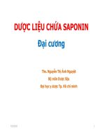 DƯỢC LIỆU CHỨA SAPONIN 