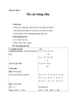 Giáo án Toán 3 chương 1 bài 6: Ôn tập bảng chia