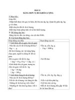 Giáo án Toán 4 chương 1 bài 11: Bảng đơn vị đo khối lượng