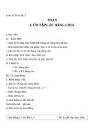 Giáo án Toán 3 chương 1 bài 6: Ôn tập bảng chia